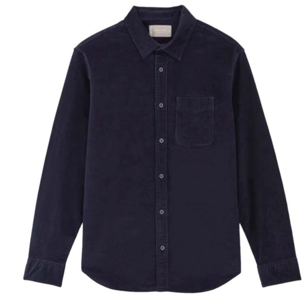 Everlane The Relaxed Corduroy Shirt in Insignia Blue Size Medium